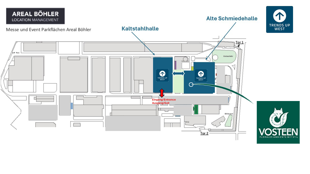 Vosteen • Floristenbedarf • Areal Boehler Plan Vosteen