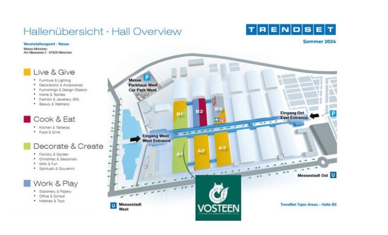 Vosteen • Floristenbedarf • Trendset Hallenplan Januar 2026